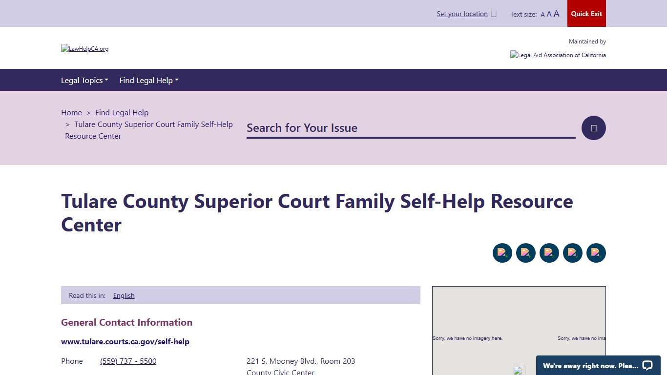 Tulare County Superior Court Family Self-Help Resource Center | LawHelpCA - Legal aid and legal help near you